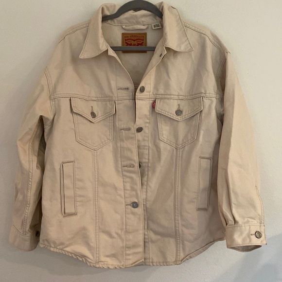 Levi's Other - Levi’s Mens XS cream beige shirt jacket 100% cotton button up collar
